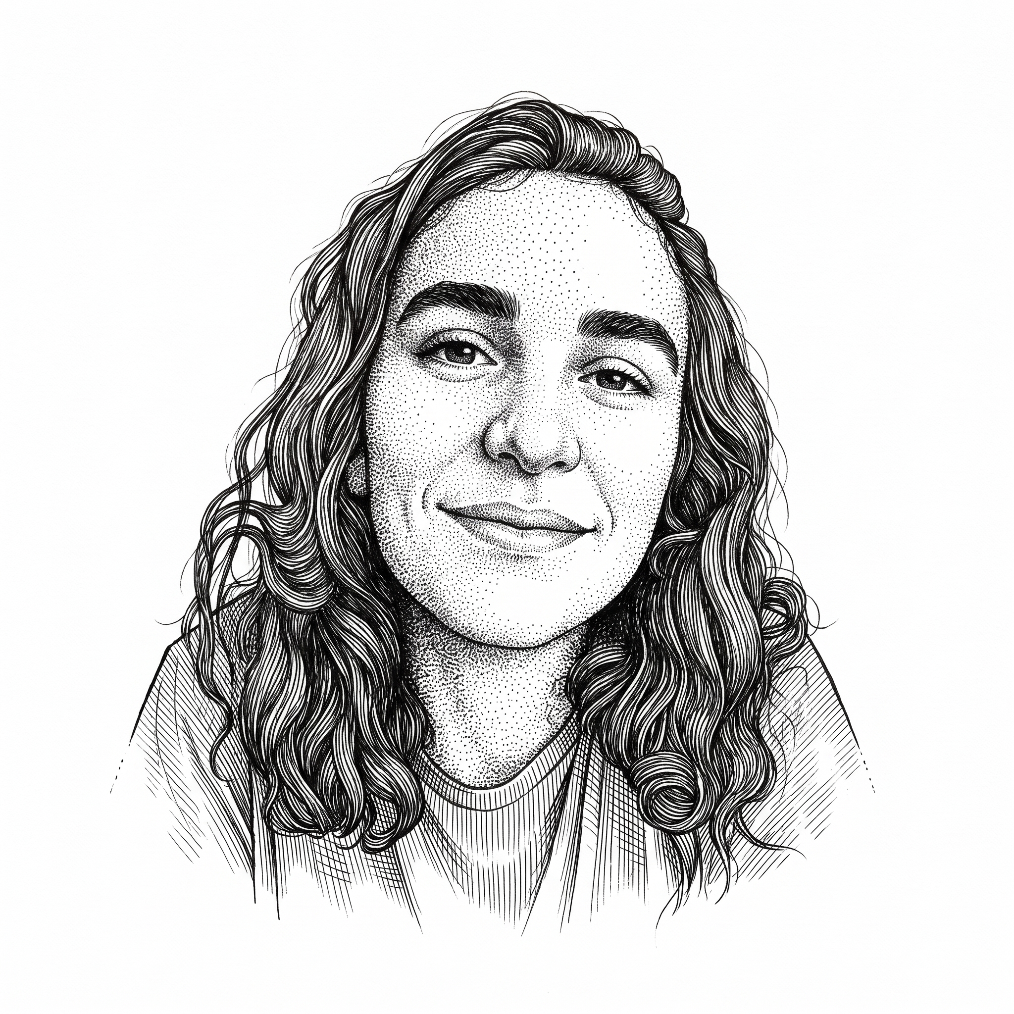 Hedcut portrait of Laila Zouaki